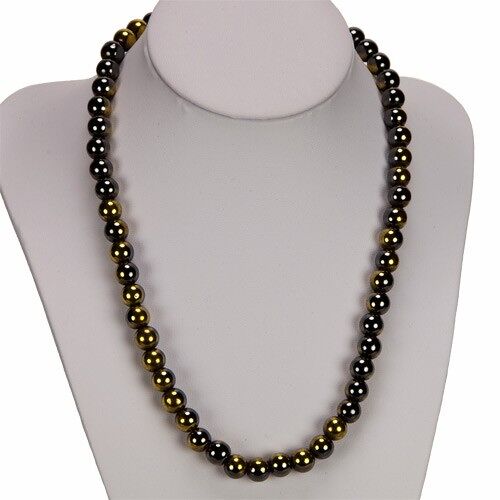 Magnetperlenkette Multicolour, 8mm, Gold-Schwarz