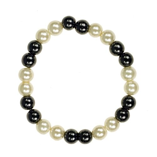Magnetperlenarmband Creme