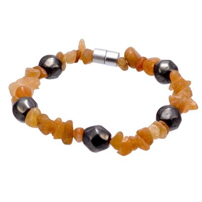 Pulsera magnética de aventurina roja