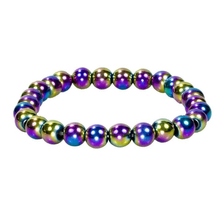 braccialetto magnetico perline arcobaleno