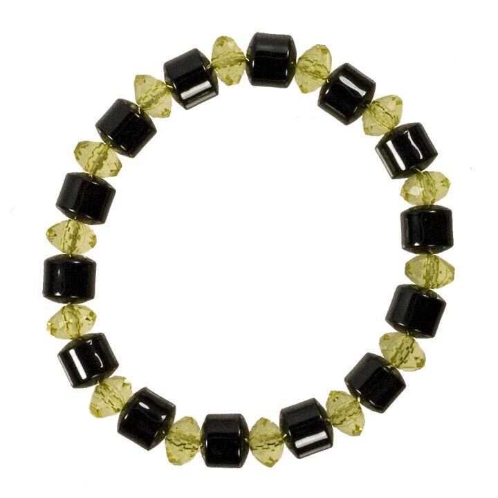 Bracciale in ematite "Diamante", giallo