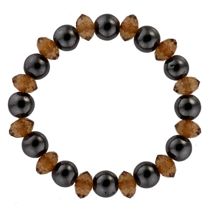 Hämatitarmband "Diamond", 10mm, Bronze