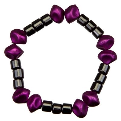 Pulsera de hematita Rondo, color rosa