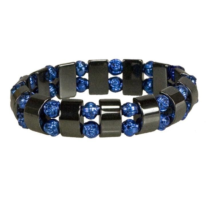 Bracciale Ematite Rosa, Grande, Blu