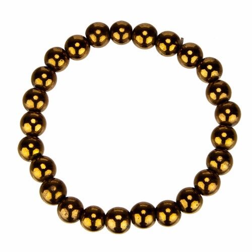 Magnetic Bead Bracelet Stainless Steel Look, Bronze
