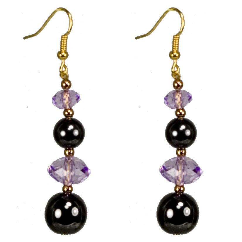 Orecchini "Magnetic Diamond", viola