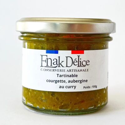 Crema di curry di zucchine e melanzane biologiche
