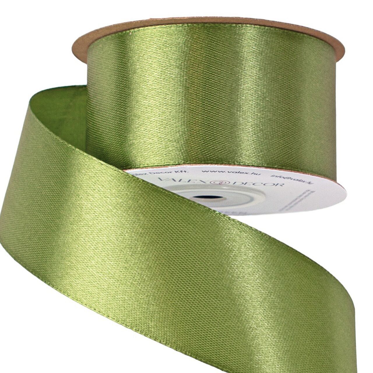 Satinband 38 mm x 22.86 m – Moosgrün
