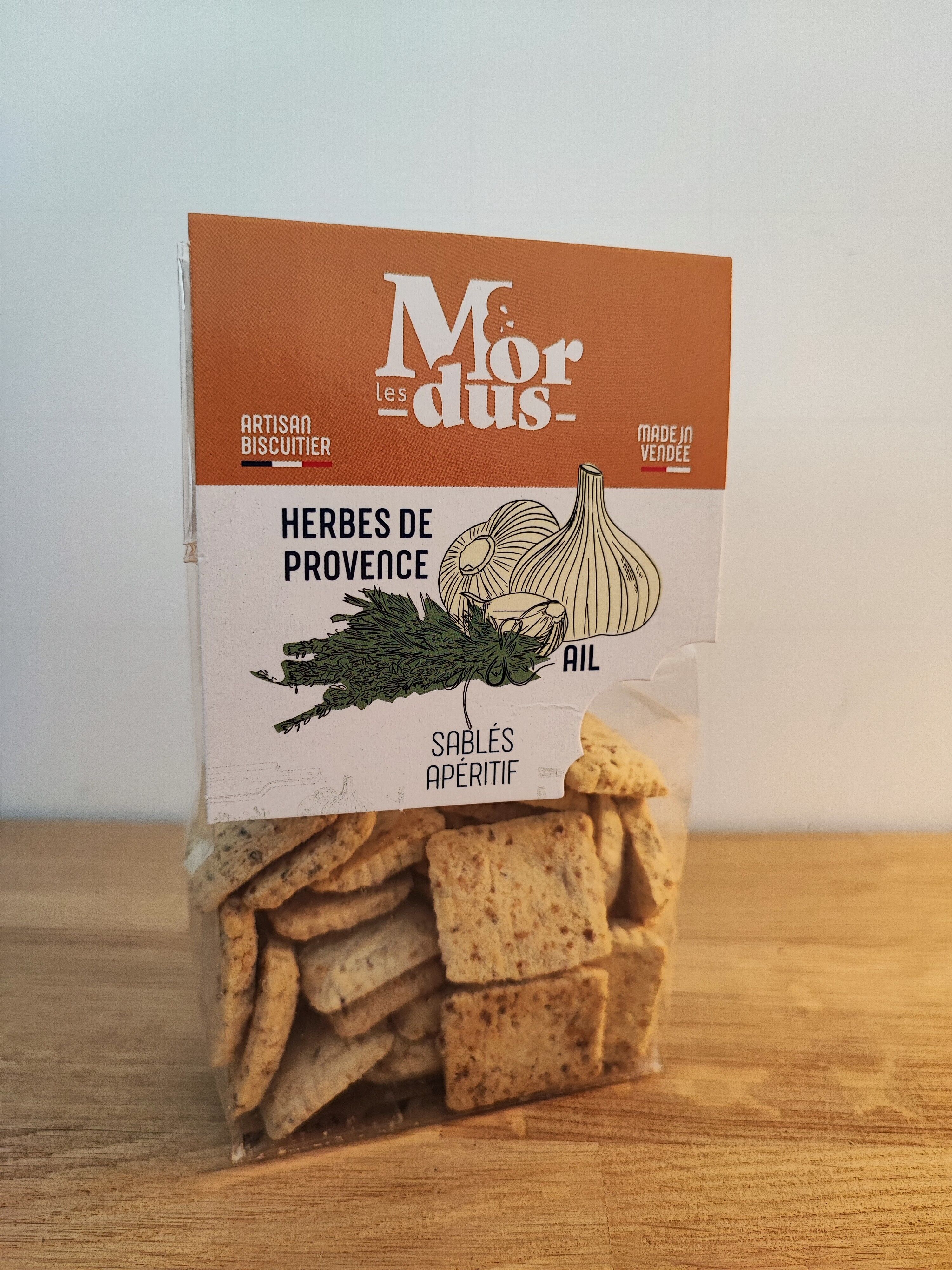 Aperitif-Shortbread mit Knoblauch und Kräutern der Provence 100g