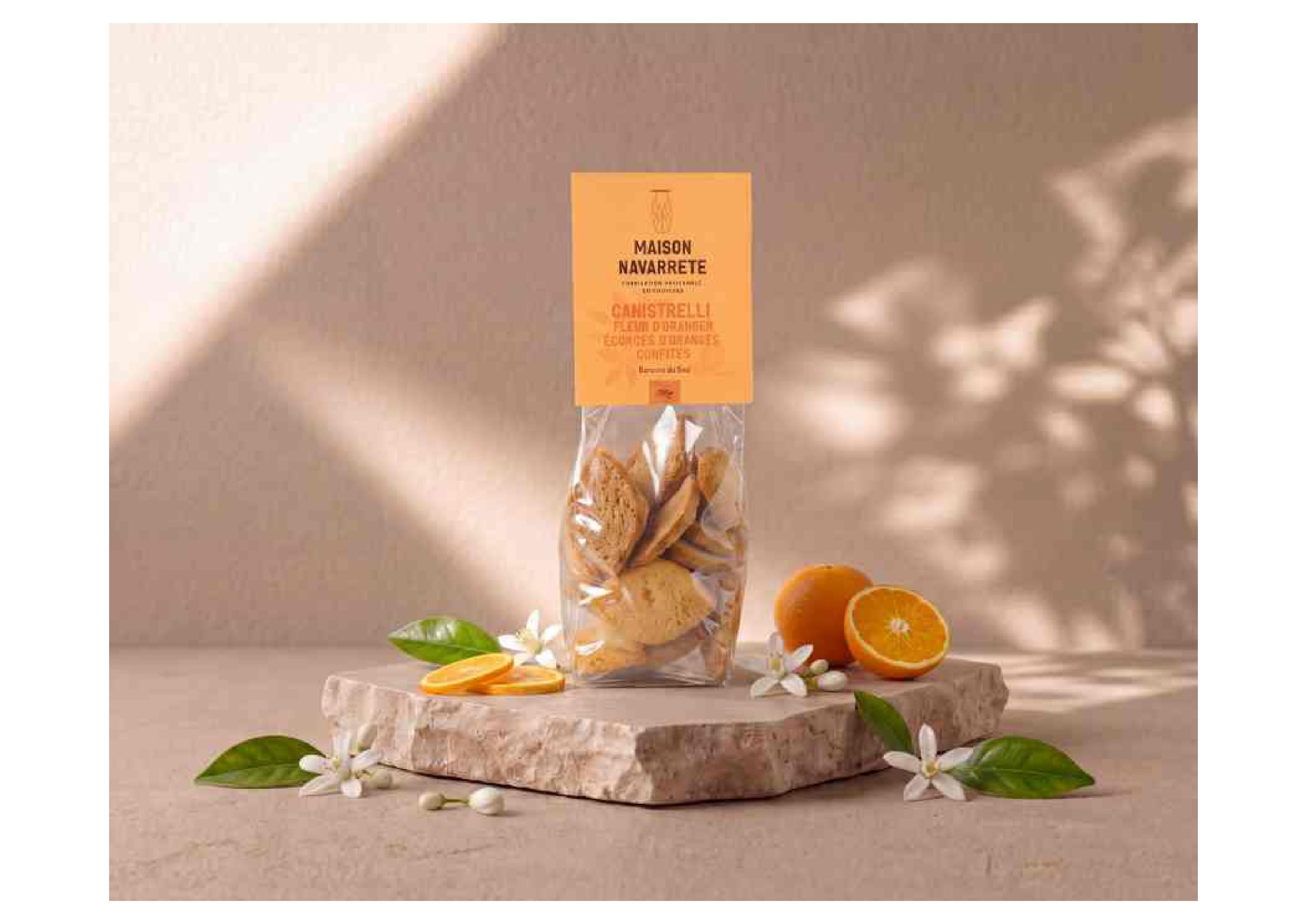 Canistrelli orange blossom and candied orange peel 150g