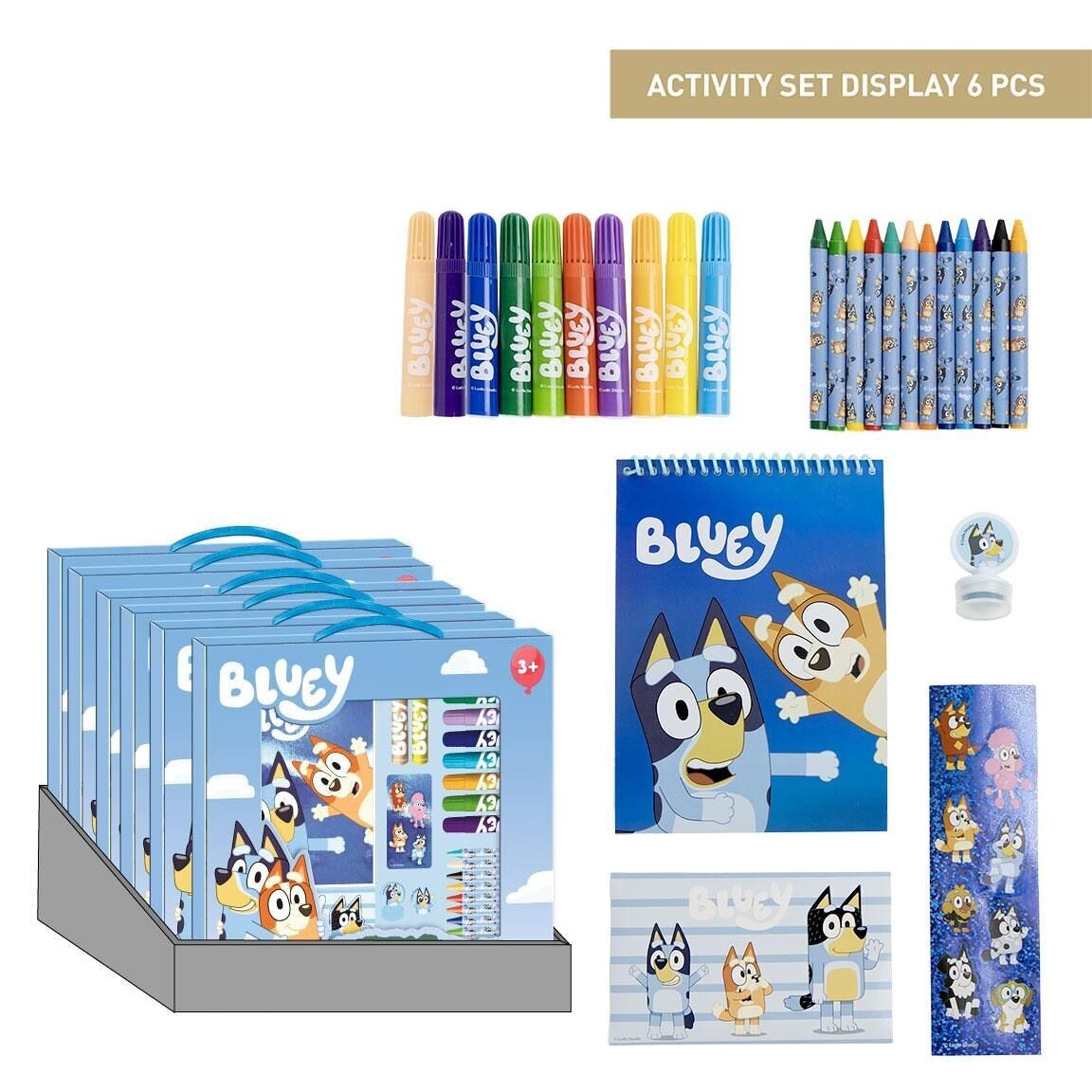 SET PAPELERÍA COLOREABLE DISPLAY BLUEY - 2700001229
