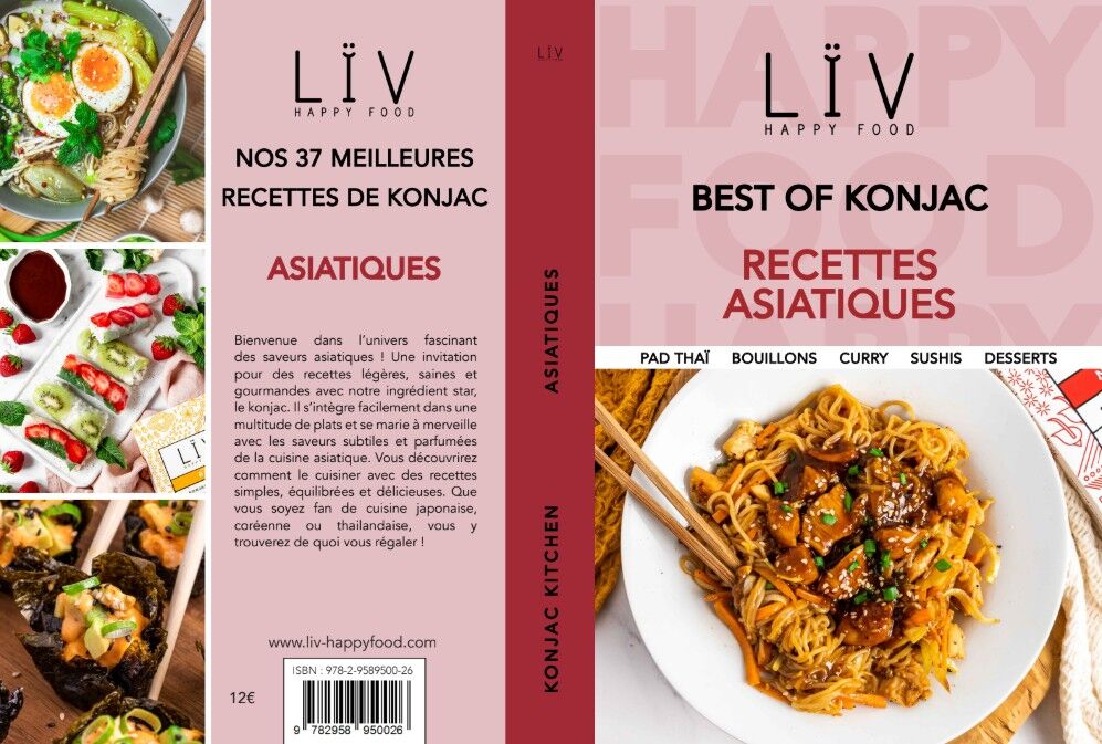Livre recettes asiatiques à base de konjac, saine et rapide