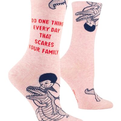SW566 Calcetines de tripulación Scares Your Family