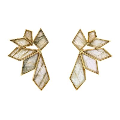Boucles d'oreilles Orava en labradorite