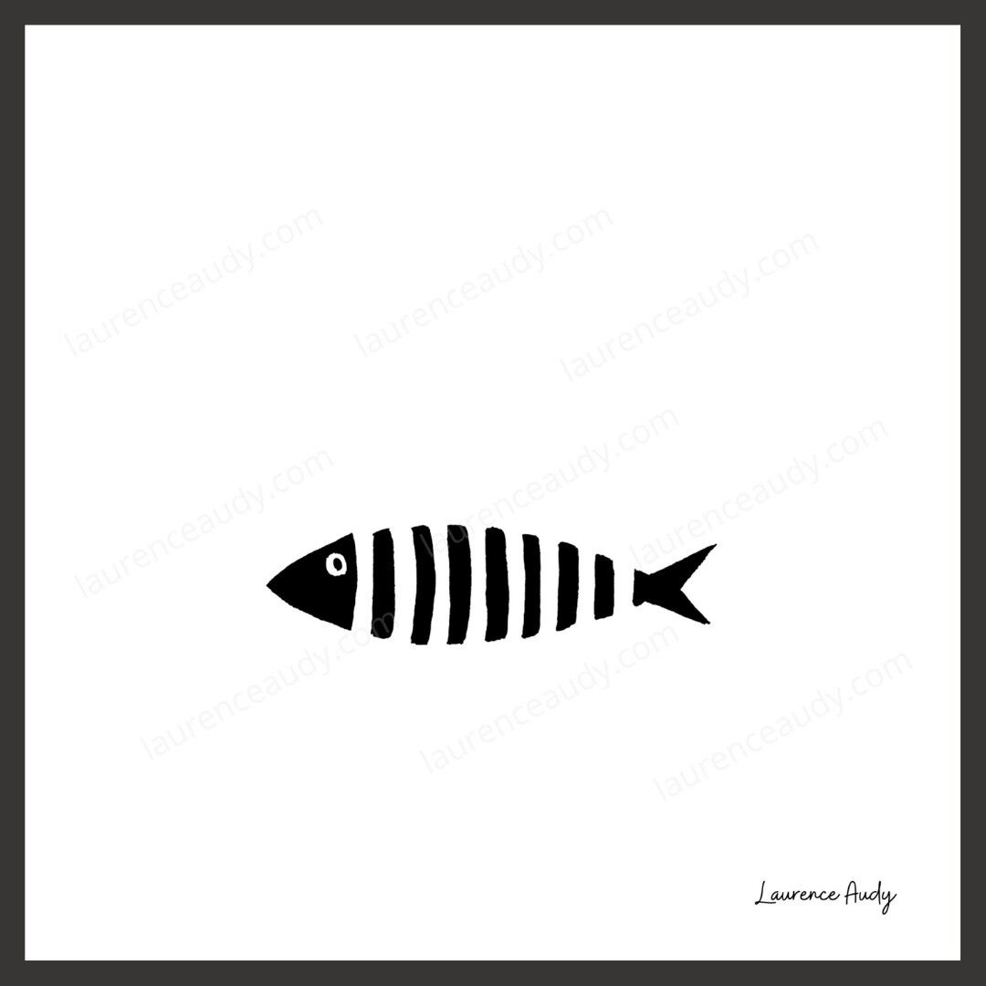 CORNICE O POSTER DISEGNO POETICO PESCE N°01