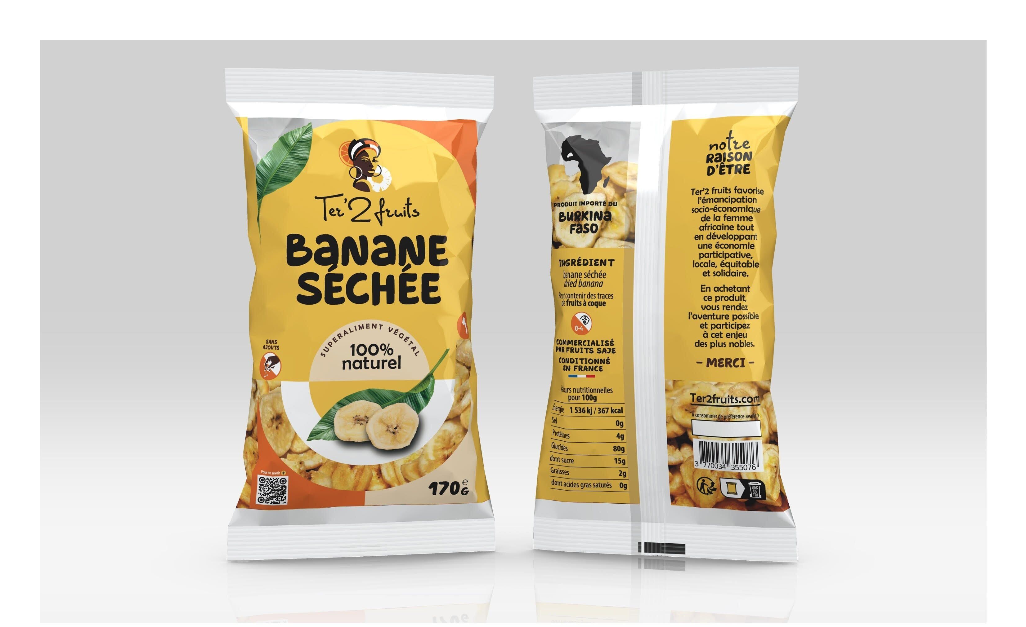 Soft dried banana, 100% natural, no added sugar and no preservatives, 150g