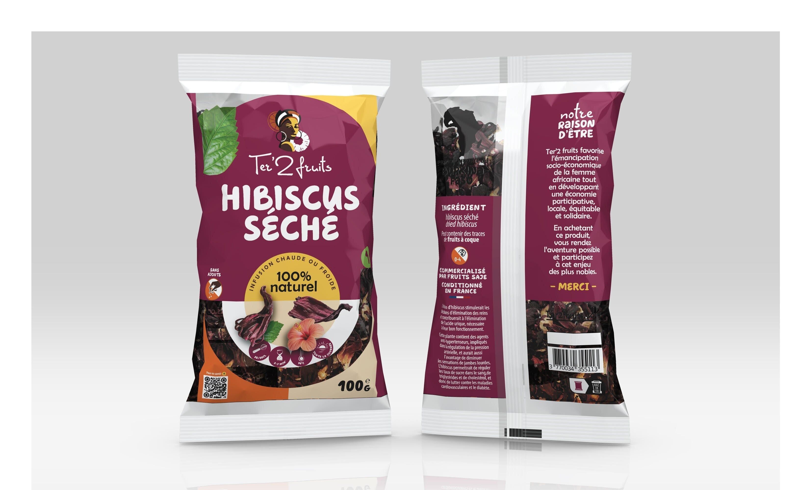 Dried Hibiscus Flowers, 100% Natural, 100g