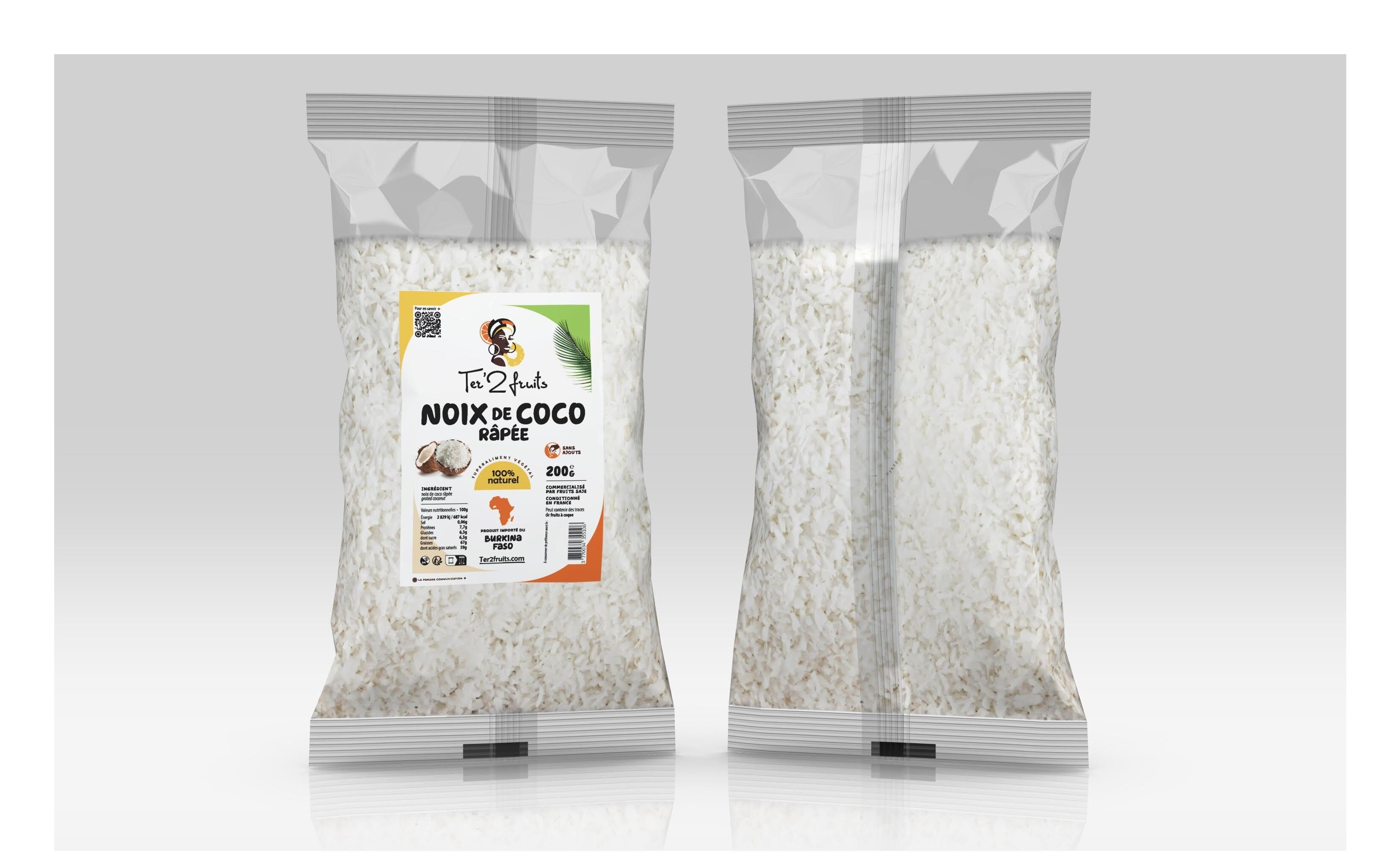 Grated coconut, 100% natural, no added sugar and no preservatives, 200g