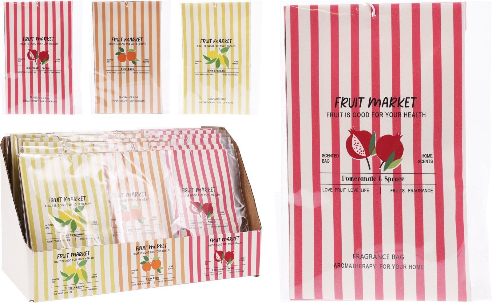 FRUCHT-DUFTBEUTEL 3 verschiedene Düfte 24 Stück