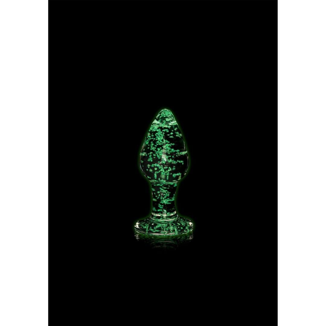 Ouch! by Shots - Plug Anal de Vidrio - Brilla en la Oscuridad - Pequeño
