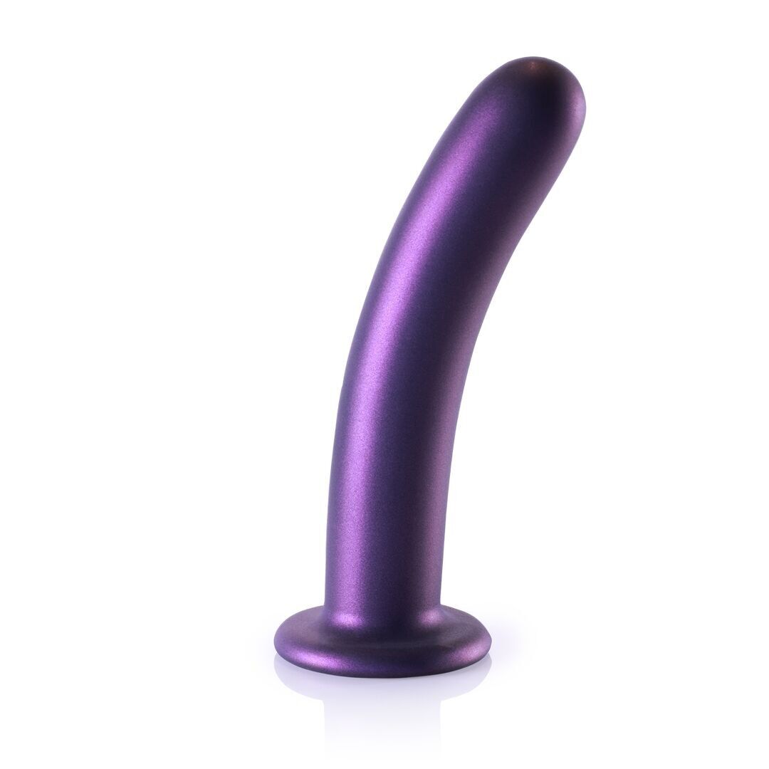 Ahi! di Shots - Dildo morbido in silicone per punto G - 7'' / 17 cm - Viola metallizzato...