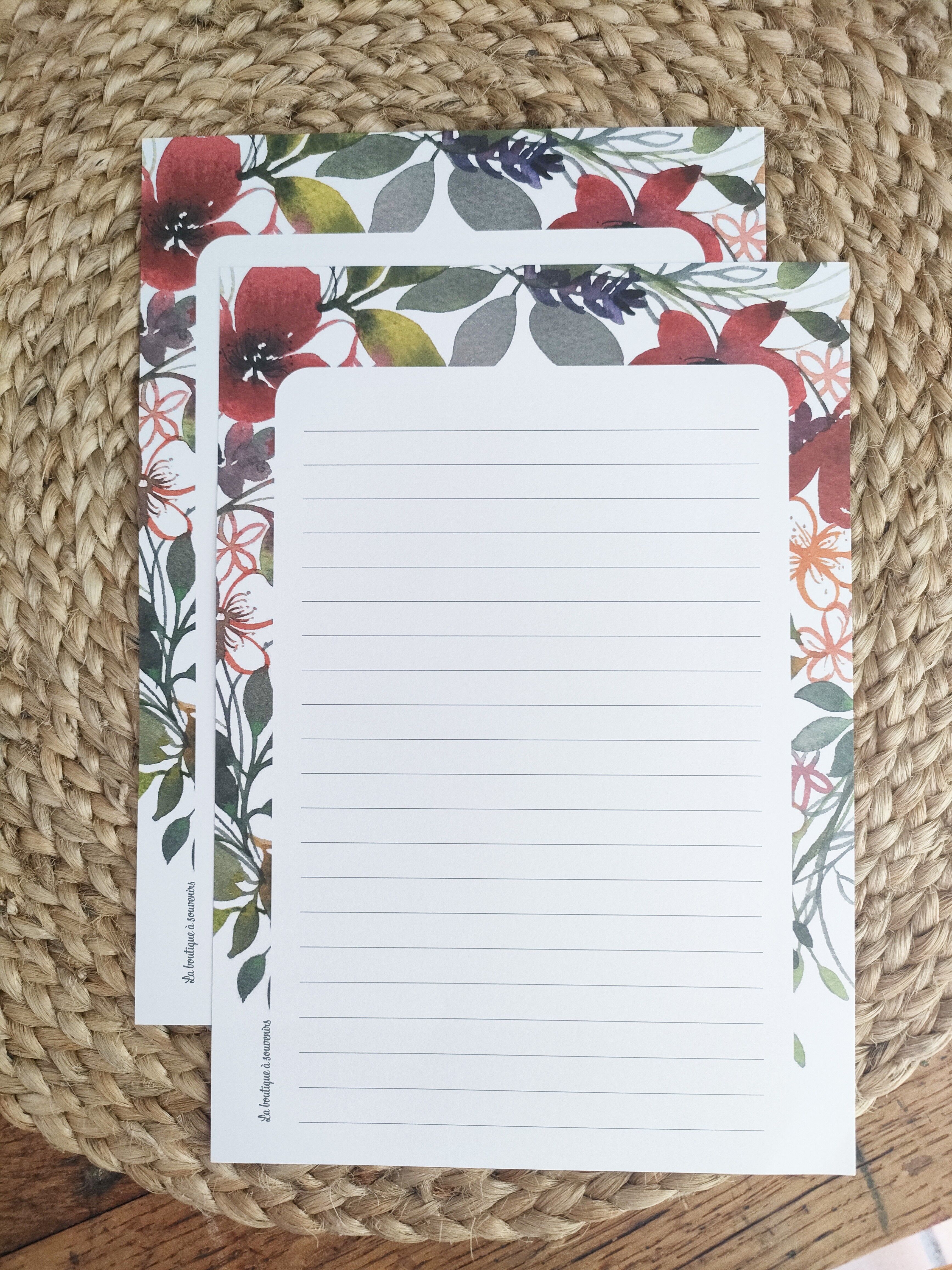 Carta da lettere A5 con buste Poppy