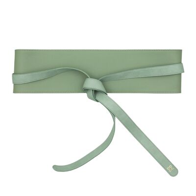 Cintura obi in pelle da donna DUDU verde oliva