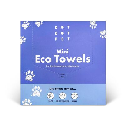 DotDotPet - Mini Toallas Ecológicas para Perros - Pack de 10 Toallas de 30cm x 30cm