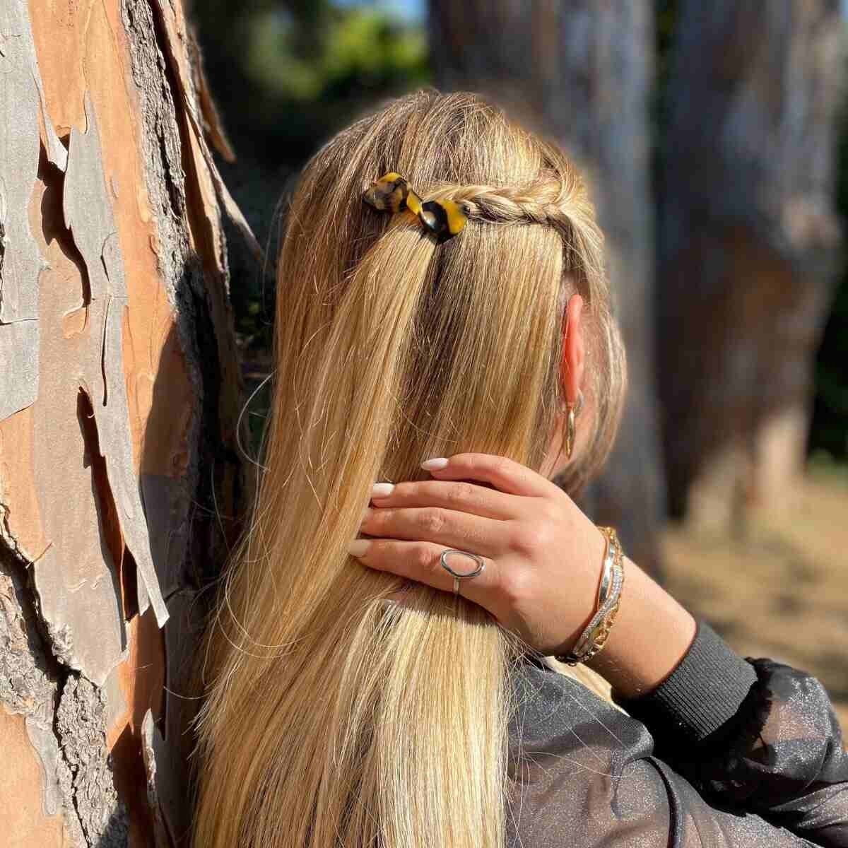Fermaglio per capelli Léontine - Fatto a mano in Francia in acetato di cellulosa
