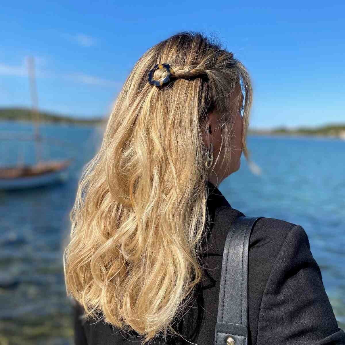 Barrette à cheveux Léopoldine - Fait main en France en acétate de cellulose