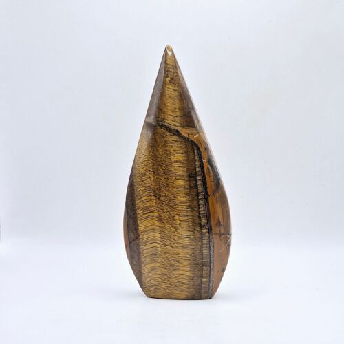 Flashy Tijgeroog - Druppelvormige Drop Staande Edelsteen Kristal -B. 188gram
