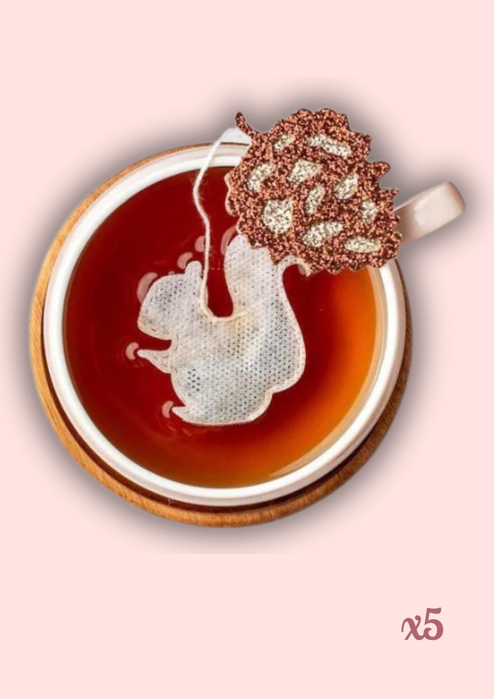 Bustine di tè personalizzate - Scoiattolo x5