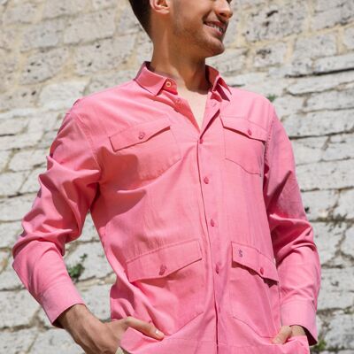 Camisa Guayabera teja