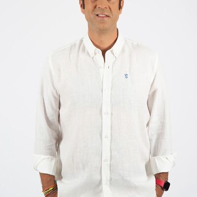 Chemise en lin blanche