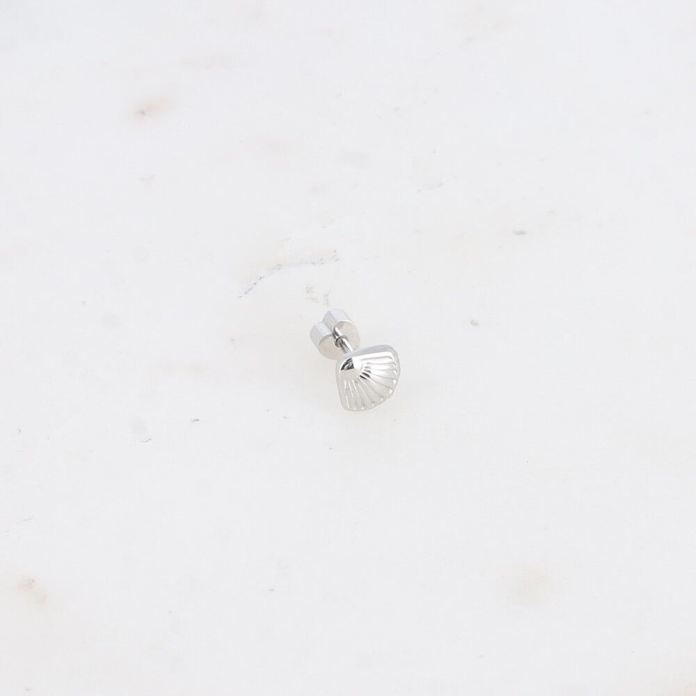 Piercing in acciaio inossidabile - Forma a conchiglia testurizzata