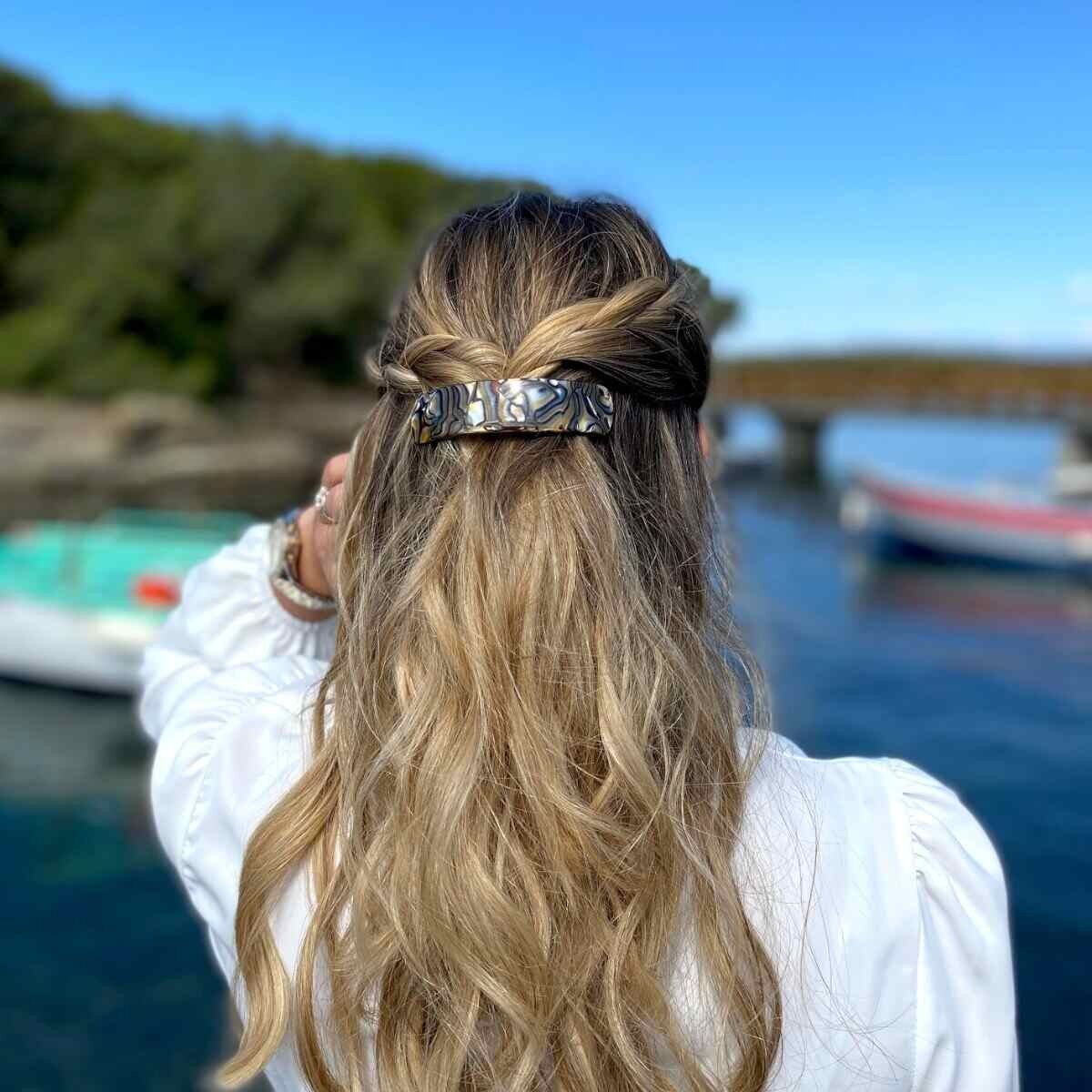 Fermaglio per capelli a cupola Victoria - Fatto a mano in Francia in acetato di cellulosa