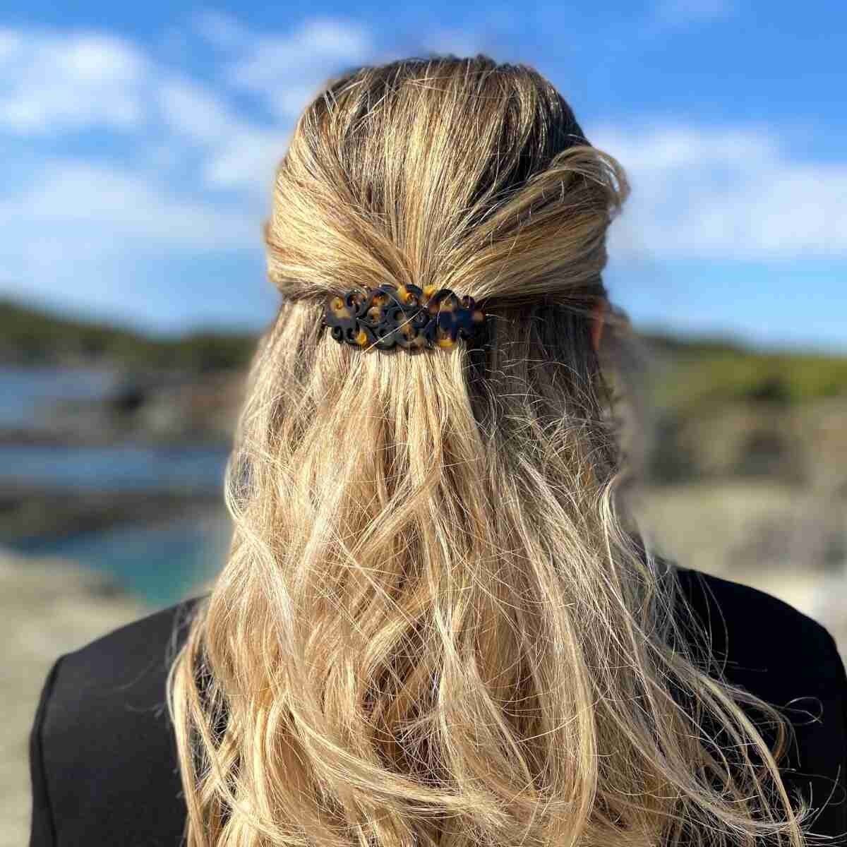 Fermaglio per capelli Charlotte - Fatto a mano in Francia in acetato di cellulosa