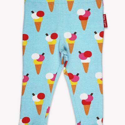 Leggings en coton bio pour enfants, imprimé cornet de glace