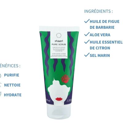 EXFOLIANTE PURO PARA EL CUERO CABELLUDO CON ALOE VERA - 100 ml