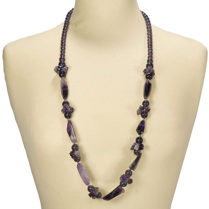 Long Amethyst Necklace