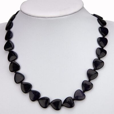 Precio especial: Collar de piedra dorada azul, AB, 14 mm