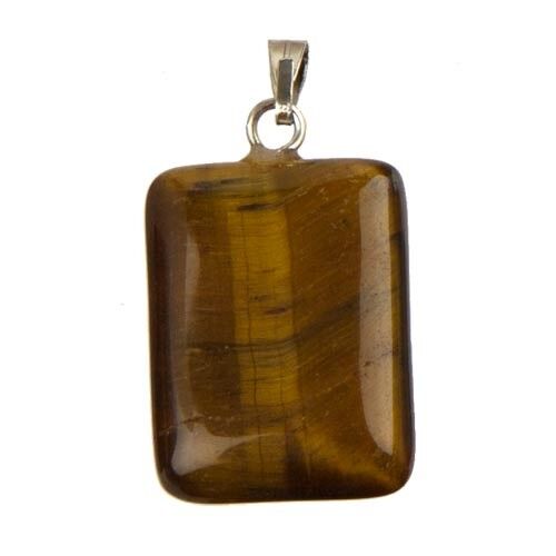 Ciondolo Rettangolo, 20x15mm, Occhio di Tigre