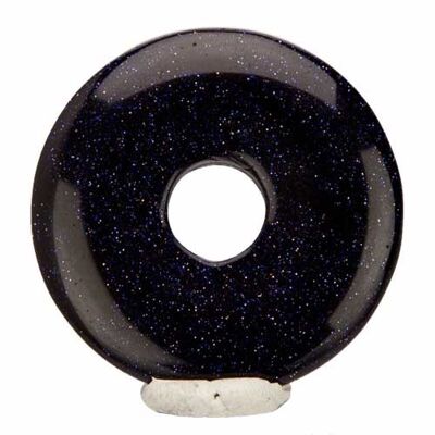 Donut, 25 mm, ágata de encaje azul