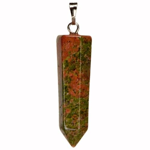 Anhänger Spitze, 32mm, Unakite