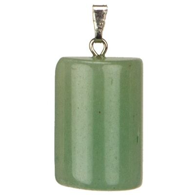 Pendentif demi-cylindre, aventurine verte
