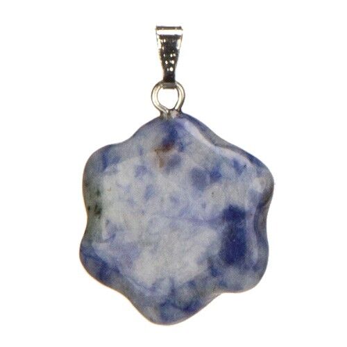 Colgante de flor de sodalita blanca, 20 mm