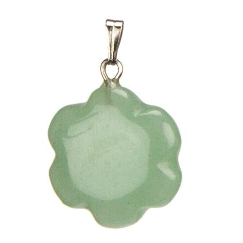 Ciondolo a forma di fiore, 20 mm, avventurina verde