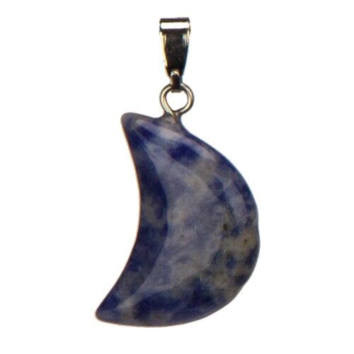 Colgante Luna Creciente, Sodalita Blanca