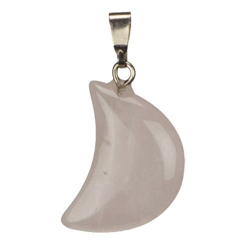 Anhänger Halbmond, Rosenquarz