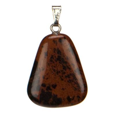 Colgante trapezoidal, obsidiana caoba